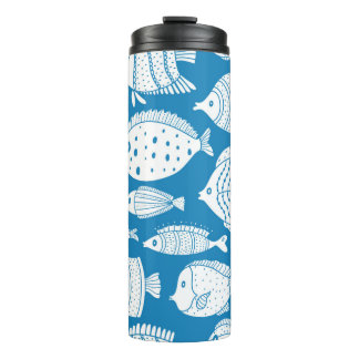 Cute fish vintage set. Decorative illustration. Co Thermal Tumbler