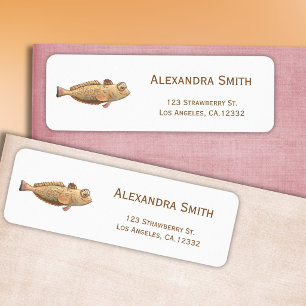 Cute Fish with Glasses Return Address