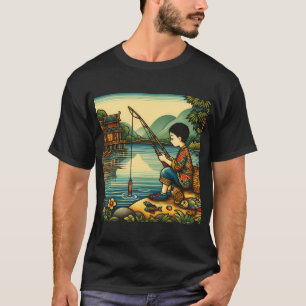 Cute fishing boat (circle) T-Shirt