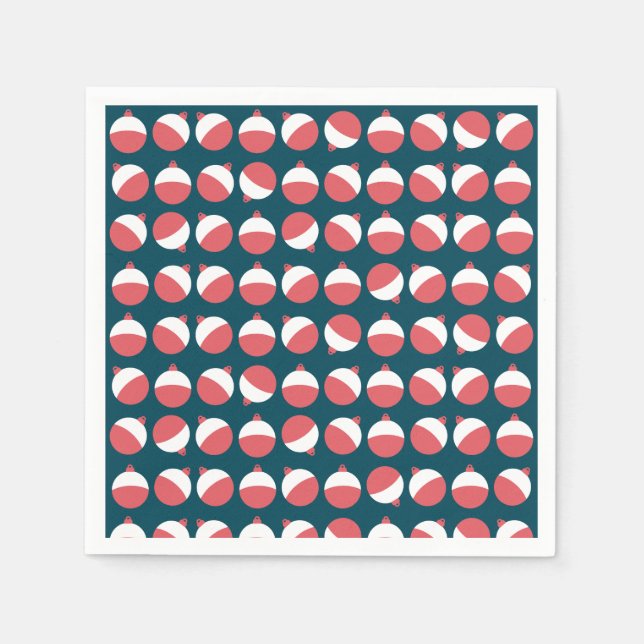 Cute Fishing Bobber Paper Napkins (Front)