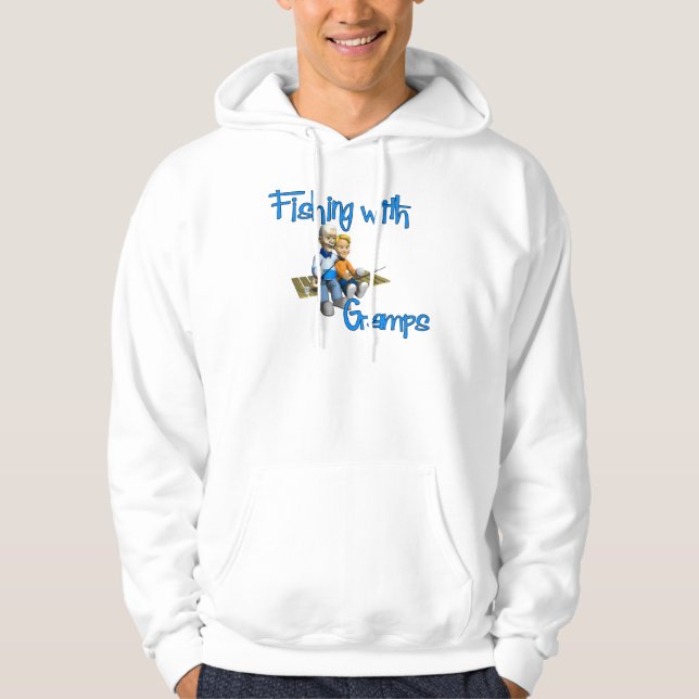 Cute Fishing with Gramps Hoodie (Front)
