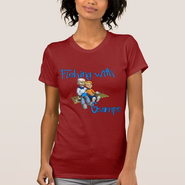Cute Fishing with Gramps T-Shirt (Front)