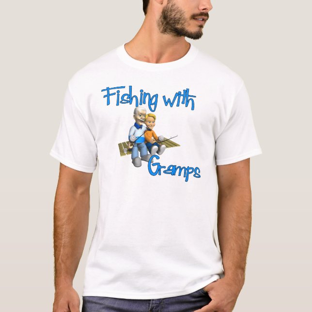 Cute Fishing with Gramps T-Shirt (Front)