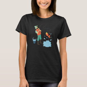 Cute Fishy Fishermen Fish Humour Boys Dad Father W T-Shirt