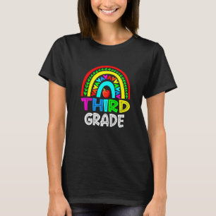 Cute Fist Day Of School 3rd Grade Rainbow Teacher T-Shirt