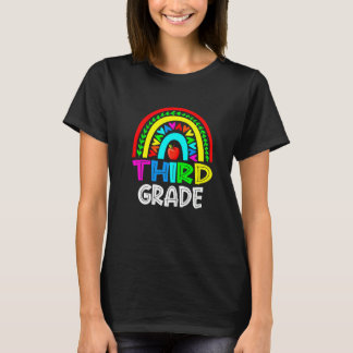 Cute Fist Day Of School 3rd Grade Rainbow Teacher T-Shirt