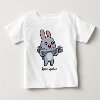 Cute Fitness Bunny Workout Kids Baby T-Shirt