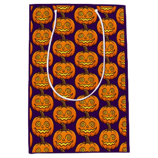 Cute Flaming Pumpkin Halloween Favour Gift Bag