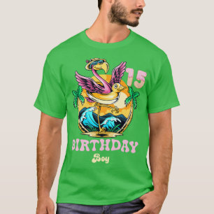 Cute Flamingo 15th Birthday Boy T-Shirt