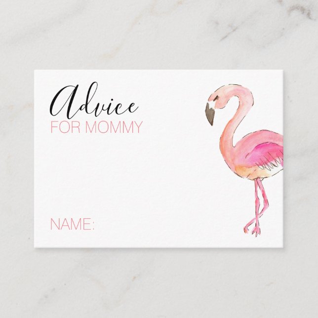 cute flamingo advice for mummy card (Front)