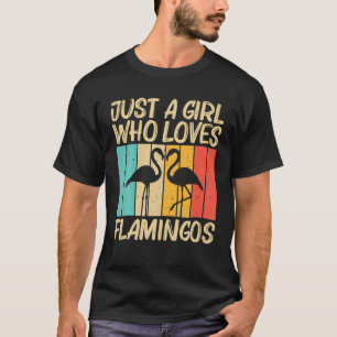 Cute Flamingo Art For Girls Kids Flamingo Bird Ani T-Shirt