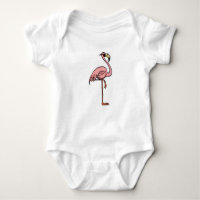 cute flamingo baby bodysuit