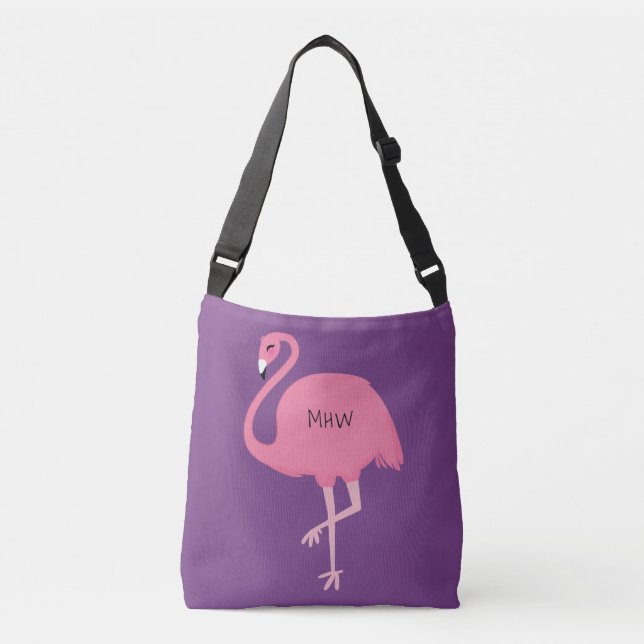 Cute Flamingo custom monogram bags (Front)