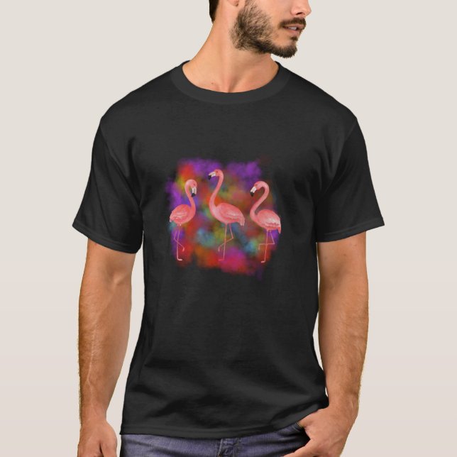 Cute Flamingo Flamingo Bird T-Shirt (Front)