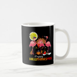 Cute Flamingo HalloThanksmas Happy Halloween Thank Coffee Mug
