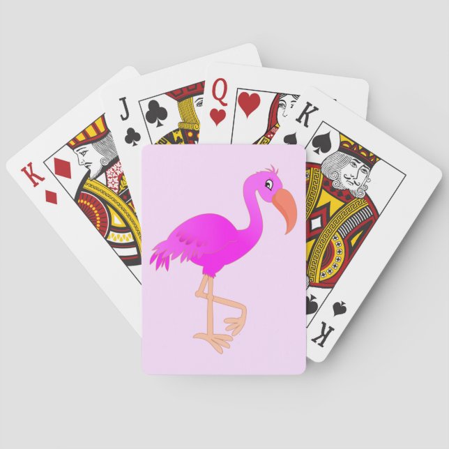 Cute Flamingo - Happy Playing Cards (Back)