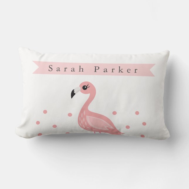 Cute Flamingo Kids/Nursery Pillow (Front)