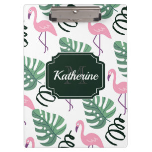 Cute Flamingo Pattern Clipboard
