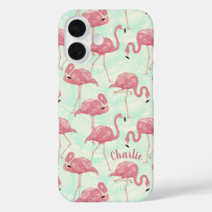 Cute Flamingo pattern custom name phone cases