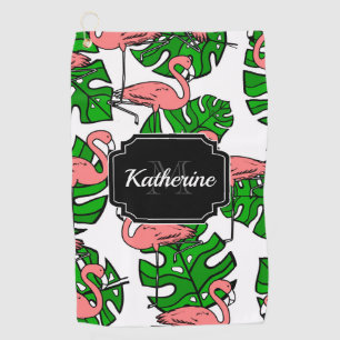 Cute Flamingo Pattern Golf Towel