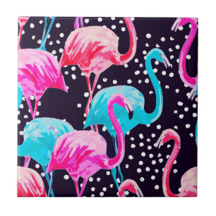 Cute Flamingo Pattern Tile