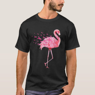 Cute Flamingo Pink Ribbon Breast Cancer Awareness T-Shirt