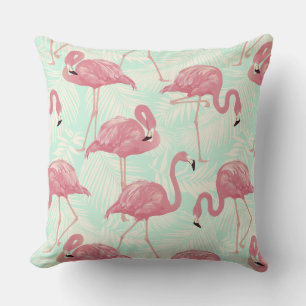 Cute Flamingos Pattern throw pillows