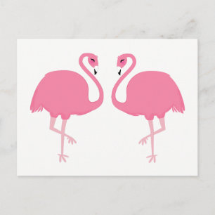 Cute Flamingos postcard