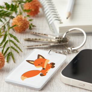 Cute Fleet Cartoon Fox Acrylic Keychain