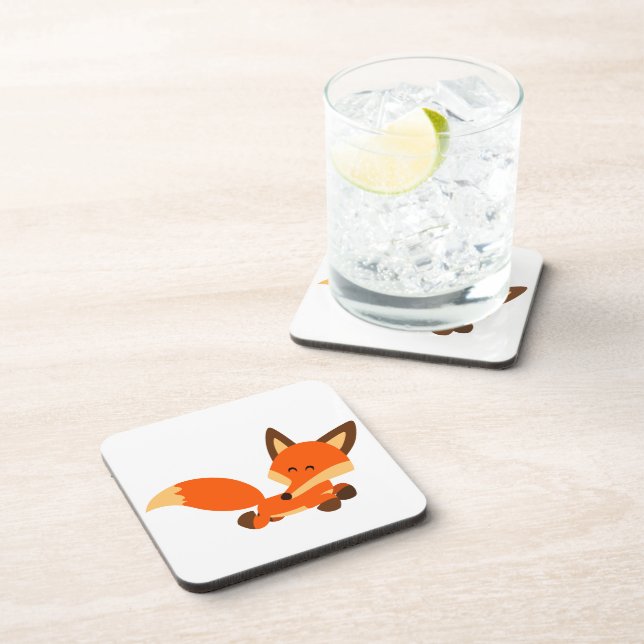 Cute Fleet Cartoon Fox Coasters Set (Right Side)
