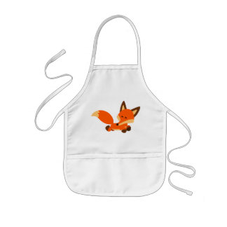 Cute Fleet Cartoon Fox Kids Apron
