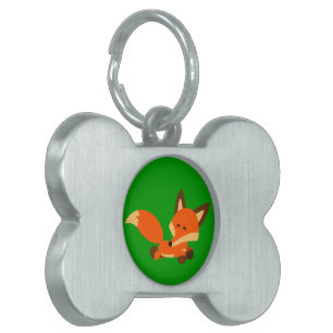 Cute Fleet Cartoon Fox Pet Tag