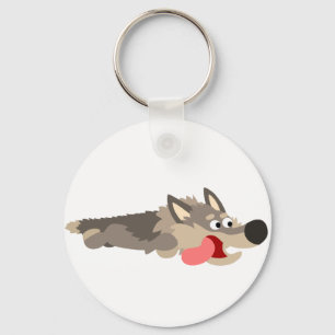 Cute Fleet Cartoon Wolf Keychain