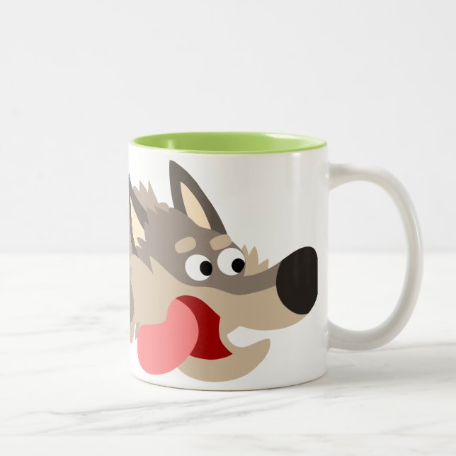 Cute Fleet Cartoon Wolf Mug (Right)