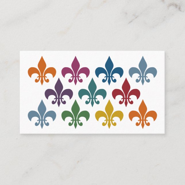 Cute Fleur De Lis Business Cards (Front)