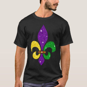 Cute Fleur De Lys Symbol Mardi Gras Women Men T-Shirt
