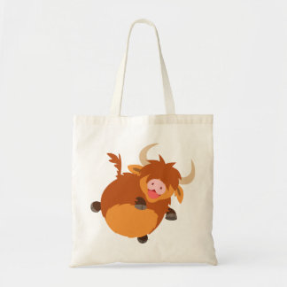 Cute Floating Cartoon Highland Cow Bag