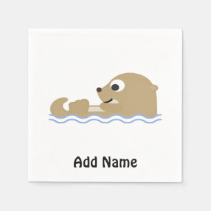 Cute Floating Otter Napkin