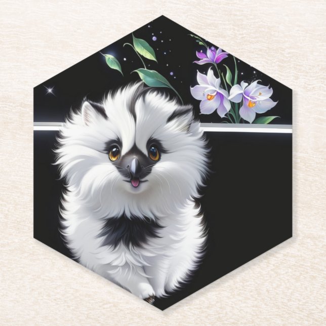 Cute Floof Paper Coaster (Front)