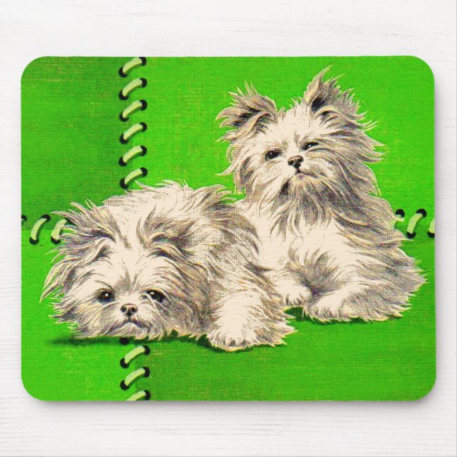 cute floofy dogs mouse pad (Front)