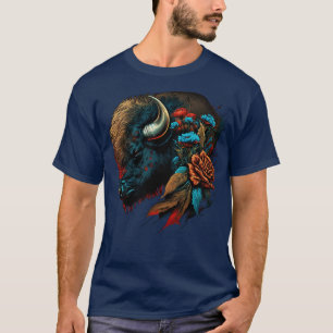 Cute Floral Bison T-Shirt