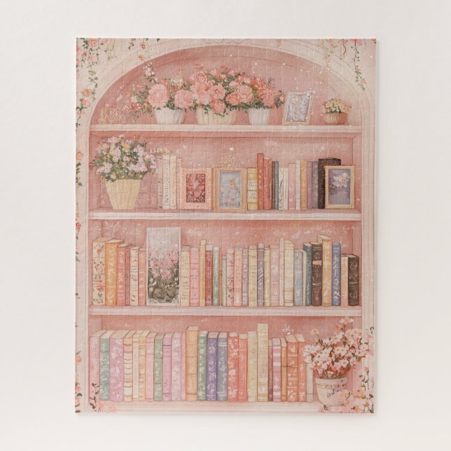 Cute Floral Book Lover Puzzle (Vertical)