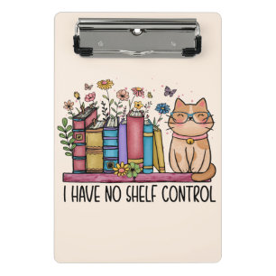 Cute Floral Books and Cat Mini Clipboard