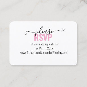 Cute Floral Boquet Wedding Website RSVP Business Card