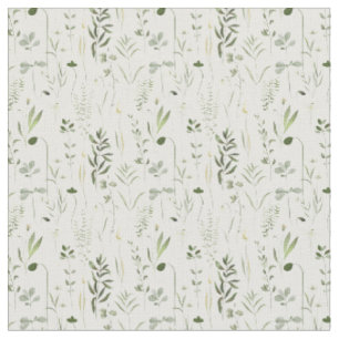 Cute Floral Botanical Pattern Fabric. Fabric