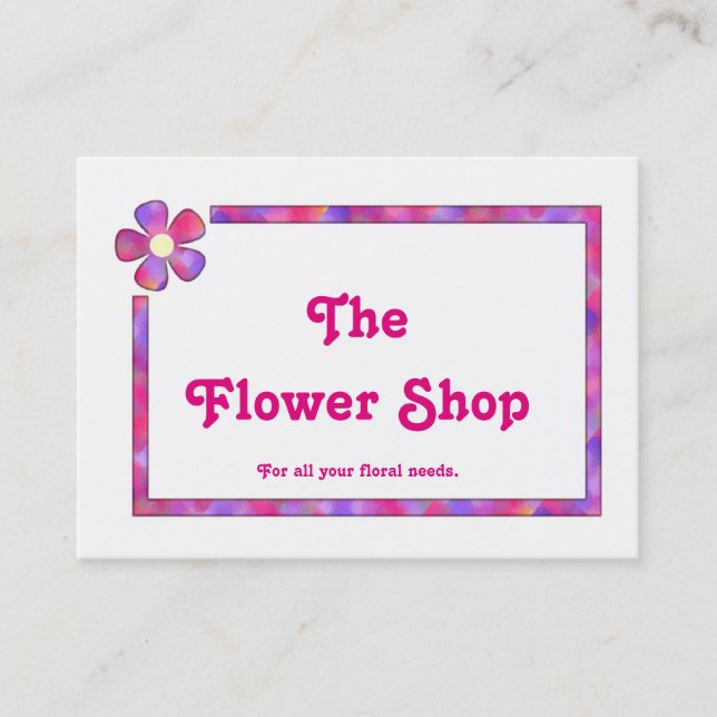 Cute Floral Business Cards (Front)