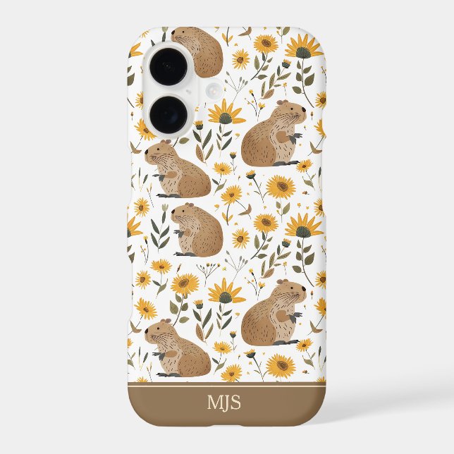 Cute Floral Capybara (Back)