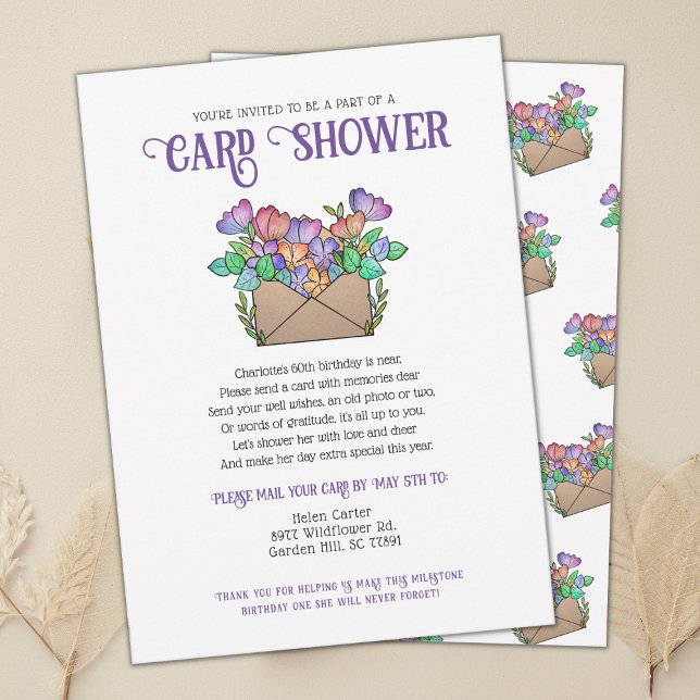 Cute Floral Card Shower by Mail Birthday (Creator Uploaded)