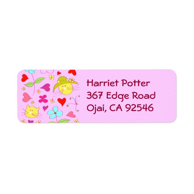 Cute Floral Cat Flower Hat 2 (Front)