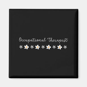 Cute Floral Daisy Occupational Therapy Therast Ot Magnet